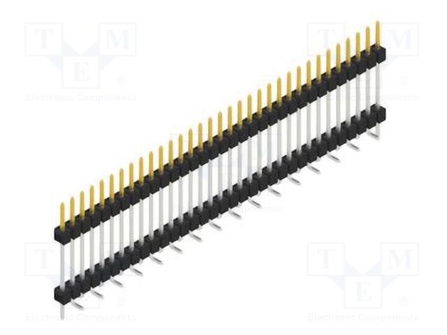 Connector: pin strips; pin header; male; PIN: 33; 2.54mm; SMT; 1x33