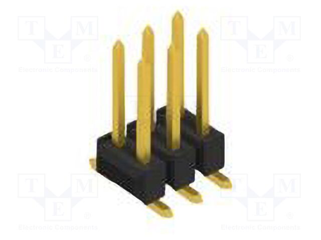Connector: pin strips; pin header; male; PIN: 6; 2.54mm; SMT; 2x3