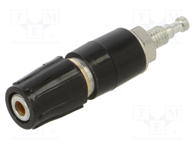 Connector: 2mm banana; socket; 6A; 30VAC; 60VDC; 35mm; black