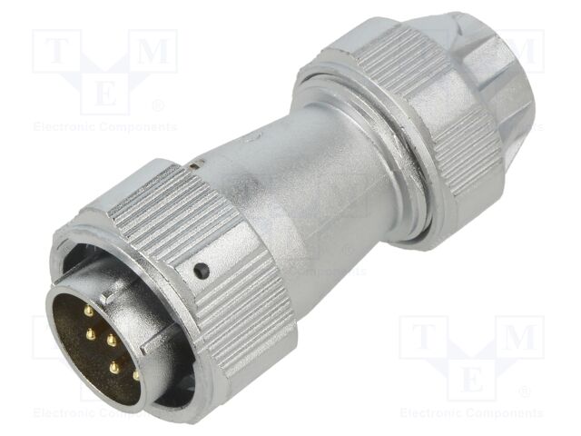 WY20; plug; female; PIN: 7; IP67; 10A; soldering; for cable; 500V