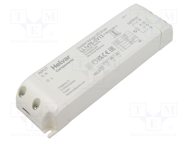 Power supply: switching; LED; 75W; 12VDC; 6.25A; IP20; 180x52x30mm