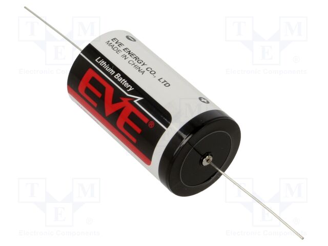 Battery: lithium; 3.6V; D; 19000mAh; non-rechargeable; axial