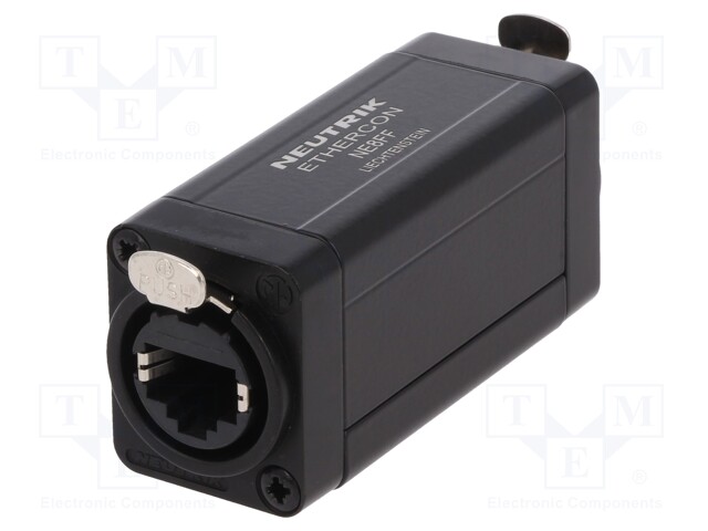 Socket; coupler; etherCON; RJ45 socket,both sides; Colour: black