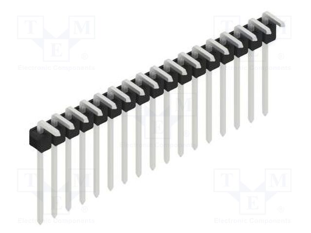 Connector: pin strips; pin header; male; PIN: 17; 2.54mm; THT; 1x17