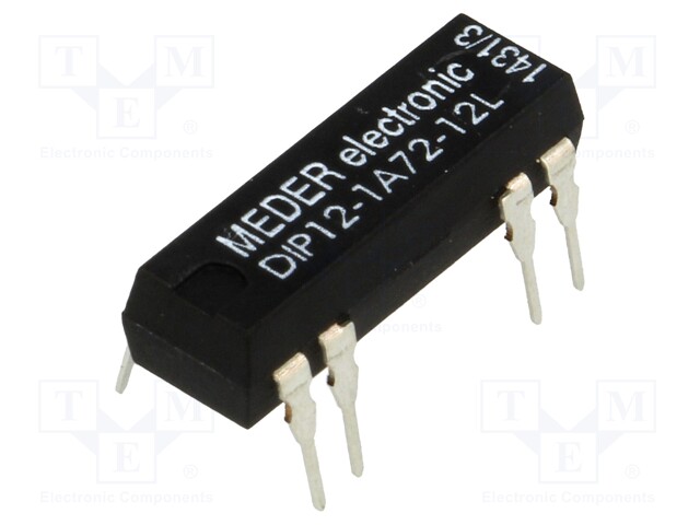Relay: reed; SPST-NO; Ucoil: 12VDC; 1A; max.200VDC; max.200VAC; PCB