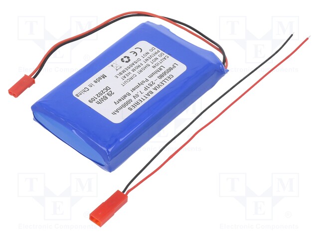 Re-battery: Li-Po; 7.4V; 4000mAh; cables,JST SYR-02T socket