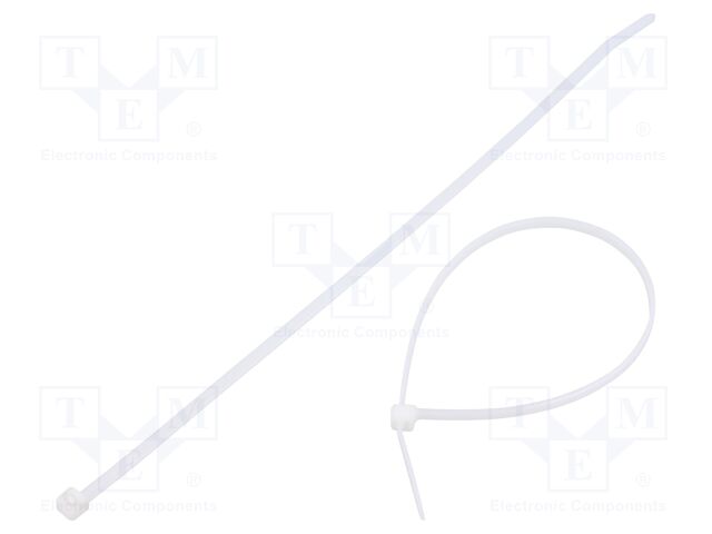 Cable tie; lumiscent; L: 250mm; W: 3.6mm; white; polyamide