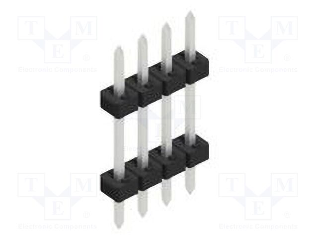 Connector: pin strips; pin header; male; PIN: 4; 2mm; THT; 1x4; 100V