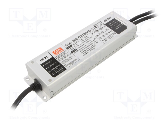 Power supply: switched-mode; LED; 201.6W; 48÷96VDC; 1050÷2100mA