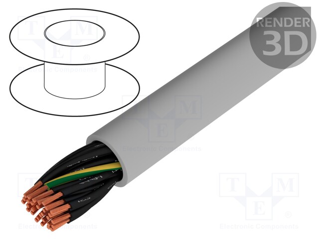 Wire; stranded; Cu; JZ-500; 30G0,5mm2; unshielded; PVC; 300/500V