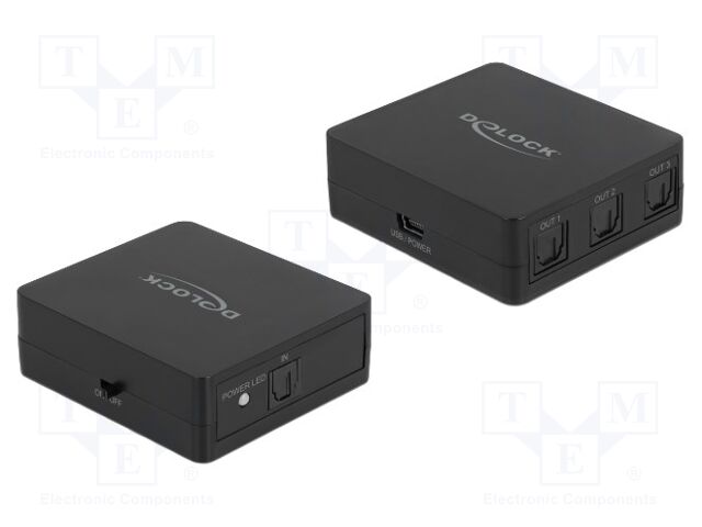 Switch; Input: Toslink socket,USB B mini socket