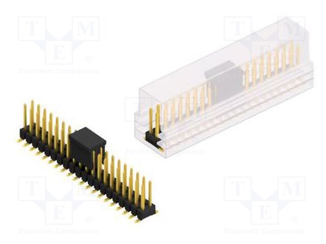 Connector: pin strips; pin header; male; PIN: 40; 2.54mm; SMT; 2x20