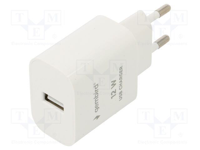 Power supply: switching; mains,plug-in; 5VDC; 2.4A; 12W; white