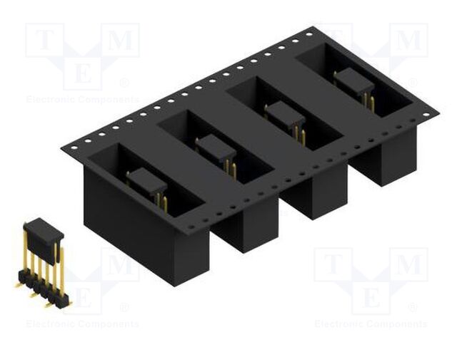 Connector: pin strips; pin header; male; PIN: 6; 2.54mm; SMT; 1x6