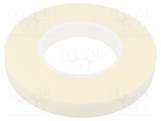 Tape: fixing; W: 19mm; L: 11m; Thk: 1mm; two-sided adhesive; white