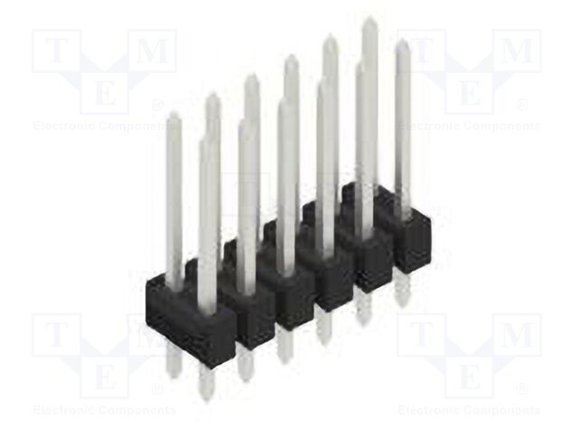 Connector: pin strips; pin header; male; PIN: 12; 2.54mm; THT; 2x6