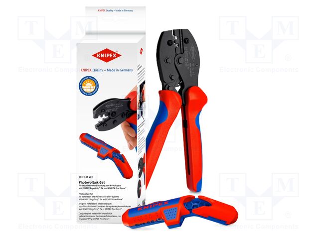 Tool: for crimping; Features: ergonomic two-component handles