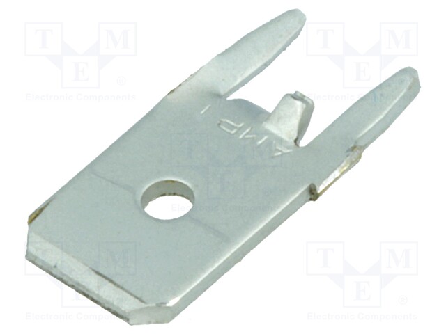 Terminal: flat; 6.3mm; 0.8mm; male; THT; brass; tinned; straight