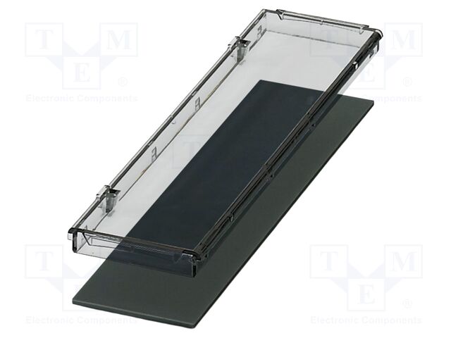 Cover; tiltable; black; UL94V-0; BC 161,6; polycarbonate; Y: 45mm