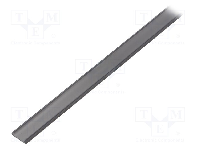 Cover for LED profiles; black; 1m; V: C; push-in