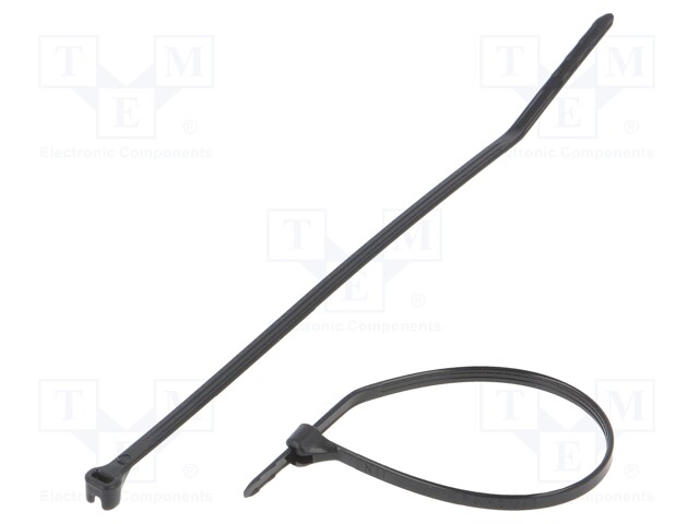 Cable tie; with a metal clasp; L: 102mm; W: 2.4mm; polyamide; 80N