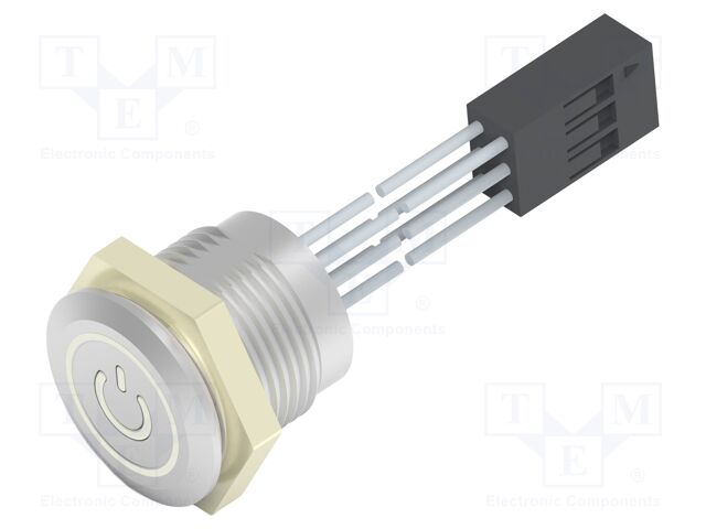 Switch: capacitive; Pos: 2; SPST; 1A/24VDC; IP68; OFF-(ON); RGB