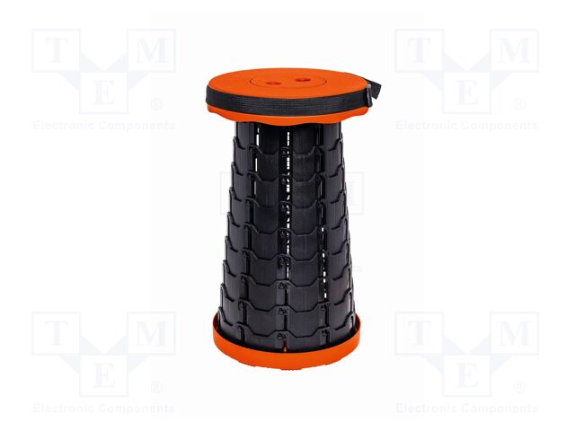 Stool; polypropylene; folding; Hmin: 60mm; Hmax: 460mm