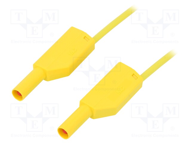 Test lead; PVC; 1m; yellow; 16A; 1kV; Cond.cross sec: 0.75mm2