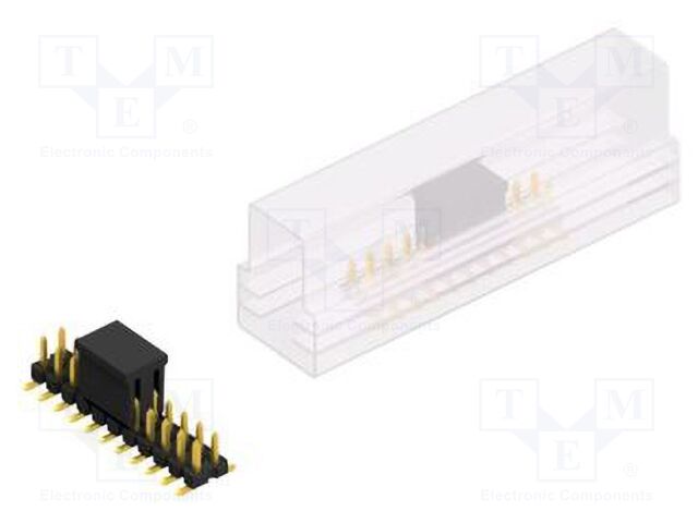 Connector: pin strips; pin header; male; PIN: 22; 2.54mm; SMT; 2x11
