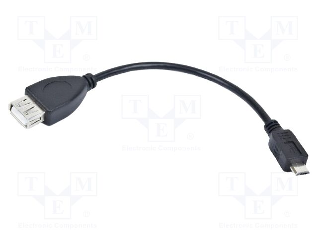 Cable; USB 2.0; USB A socket,USB B micro plug; nickel plated