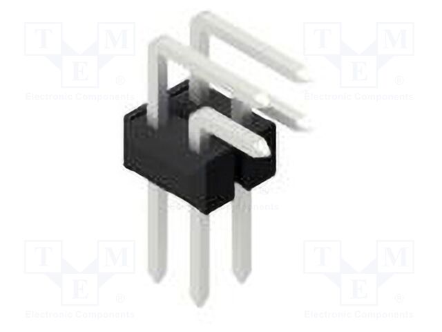 Connector: pin strips; pin header; male; PIN: 4; 2.54mm; THT; 2x2