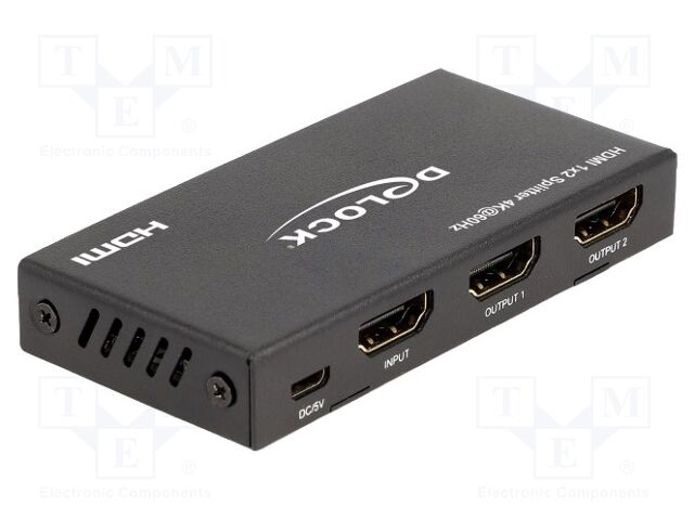 Splitter; HDMI 2.0; 3D,4K,HDCP 1.4,HDCP 2.2,HDR,LPCM,UHD 2160p