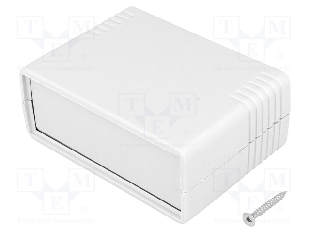 Enclosure: with panel; X: 89mm; Y: 64mm; Z: 36mm; ABS; grey