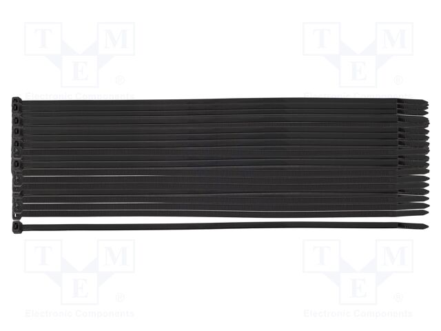 Cable tie; L: 200mm; W: 3.6mm; black; 100pcs; EXTREME