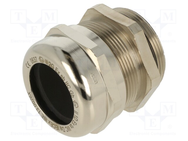Cable gland; M40; IP68; Mat: brass; Body plating: nickel