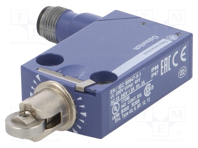 Limit switch; metal roller Ø11,6mm; SPDT; 6A; max.250VAC; IP66