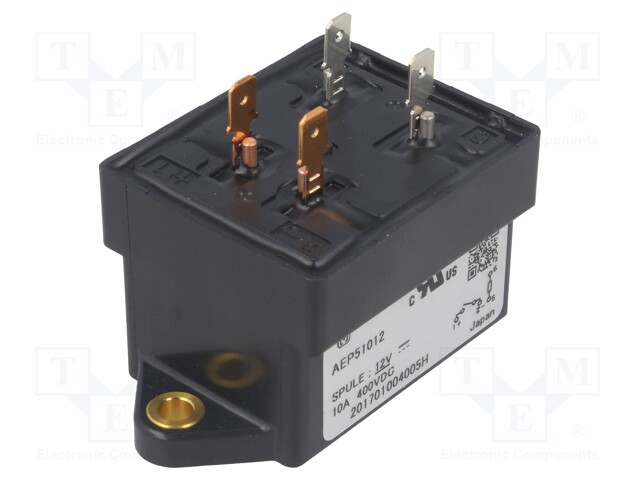 Relay: electromagnetic; SPST-NO; Ucoil: 12VDC; Icontacts max: 10A