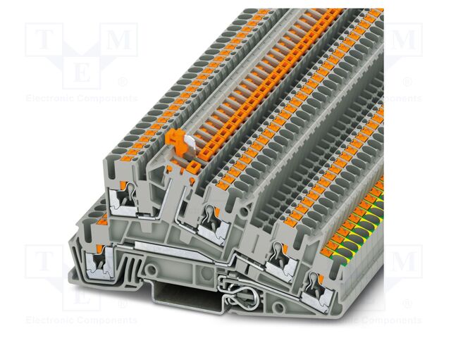 Splice terminal: rail; 24A; 400V; push-in; PA; 0.14÷4mm2; W: 5.2mm