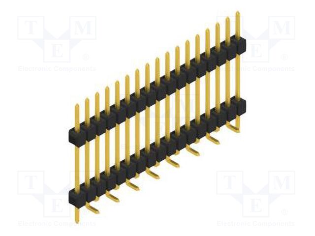 Connector: pin strips; pin header; male; PIN: 17; 2.54mm; SMT; 1x17