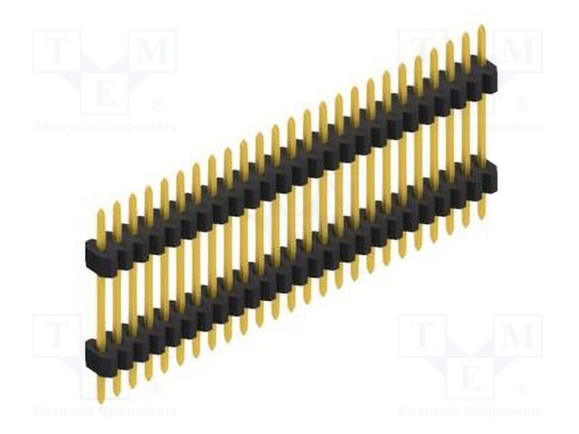 Connector: pin strips; pin header; male; PIN: 25; 1.27mm; THT; 1x25