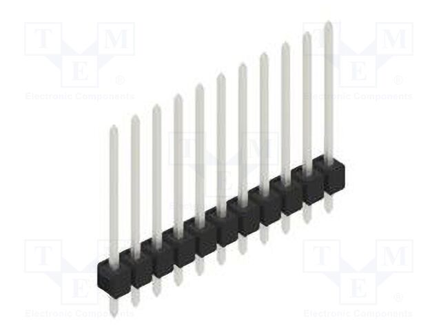 Connector: pin strips; pin header; male; PIN: 11; 2.54mm; THT; 1x11
