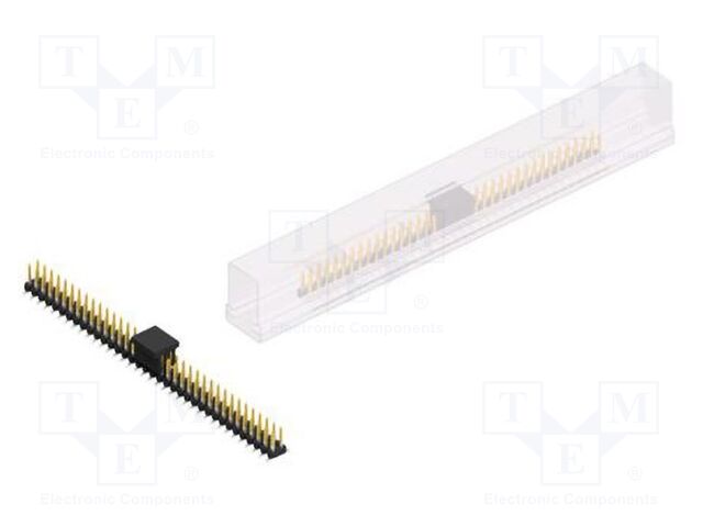 Connector: pin strips; pin header; male; PIN: 72; 2mm; SMT; 2x36