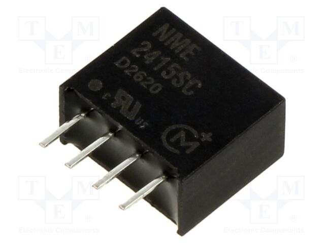 Isolated Board Mount DC/DC Converter, ITE, 1 Output, 1 W, 15 V, 66 mA