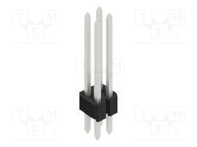 Connector: pin strips; pin header; male; PIN: 4; 1.27mm; THT; 2x2