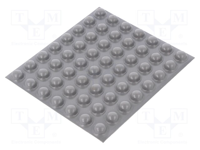Self-adhesive foot; H: 5.1mm; grey; polyurethane; Dim: Ø11.2mm