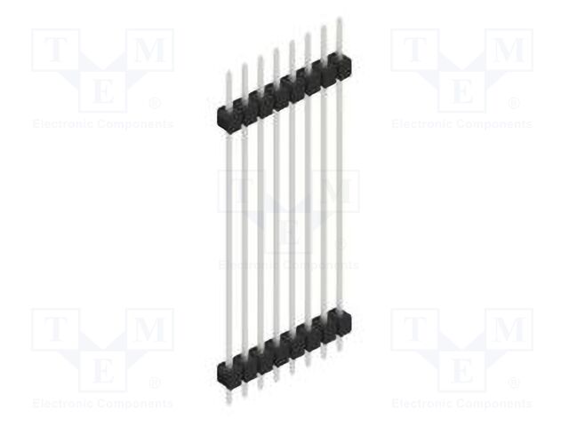 Connector: pin strips; pin header; male; PIN: 8; 2.54mm; THT; 1x8