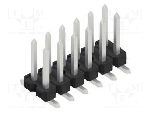 Connector: pin strips; pin header; male; PIN: 12; 2.54mm; SMT; 2x6