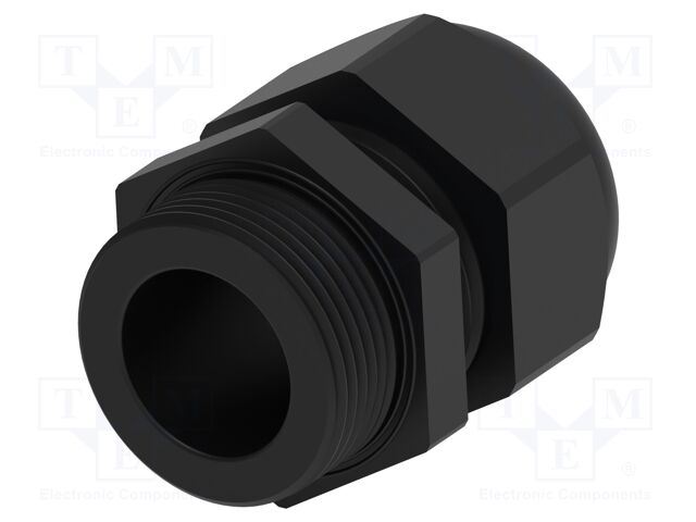 Cable gland; without nut; PG16; IP68; Mat: polyamide; black