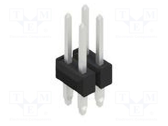 Connector: pin strips; pin header; male; PIN: 4; 2.54mm; THT; 2x2