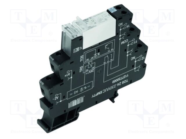 Relay: interface; SPDT; Ucntrl: 230VDC; Ucntrl: 230VAC; 16A; DIN